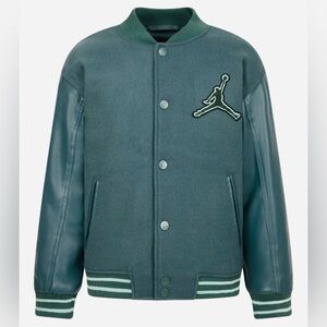 NWT JORDAN JUMPMAN NIKE KIDS BIG BOYS GREEN VARSITY BASEBALL JACKET X-LARGE XL